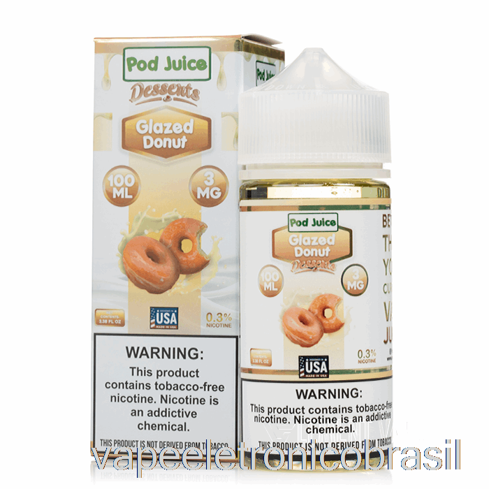 Vape Eletronico Glaceado Donut - Suco De Vagem - 100ml 0mg